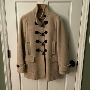 Banana Republic Wool Coat Womens Small with Antler Toggle buttons.